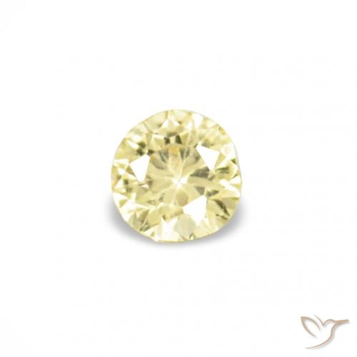 1.54ctw Medium Light-Yellow サファイア, ラウンド, VVS-VS