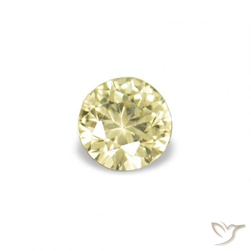 1.53ctw Medium Light-Yellow サファイア, ラウンド, VVS-VS