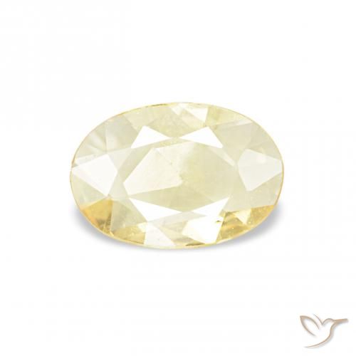 0.30ct ライトイエロー サファイア, 楕円形, VVS