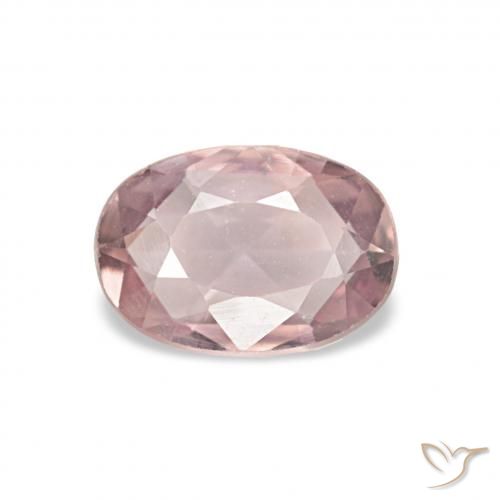 0.52ct 薄いバブルガムピンク サファイア, 楕円形, VVS