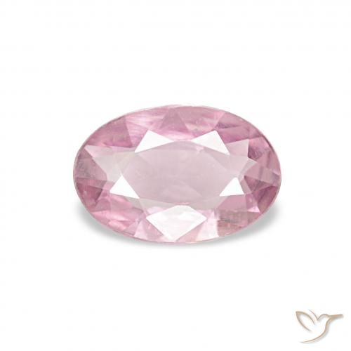 0.38ct 薄いバブルガムピンク サファイア, 楕円形, VVS