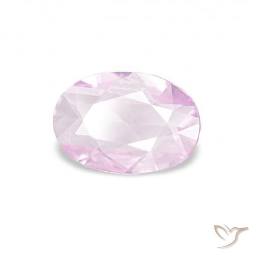 0.31カラットの天然薄いピンクがかったバイオレットパープルサファイア、オーバルカット、VVS-VS