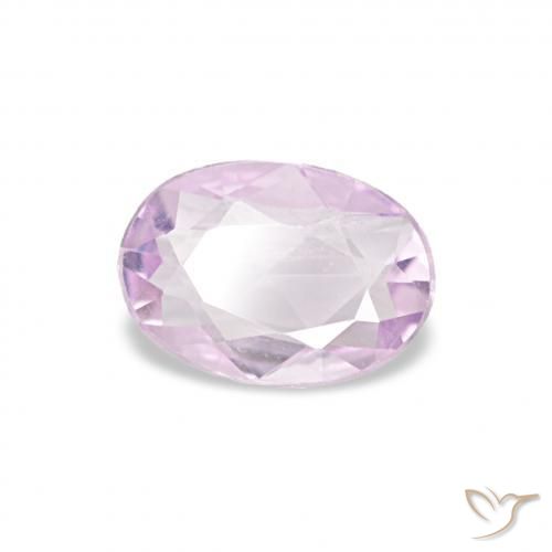 0.36カラットの天然非常に薄い紫サファイア、オーバルカット、VVS-VS