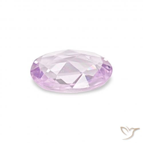0.36カラットの天然非常に薄い紫サファイア、オーバルカット、VVS-VS