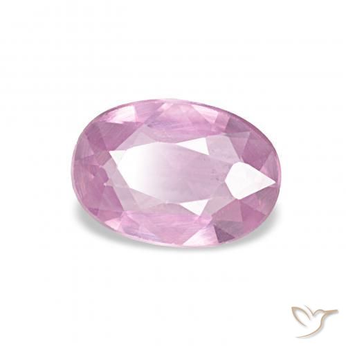 0.52カラットの天然ライトパープルサファイア、オーバルカット、VS
