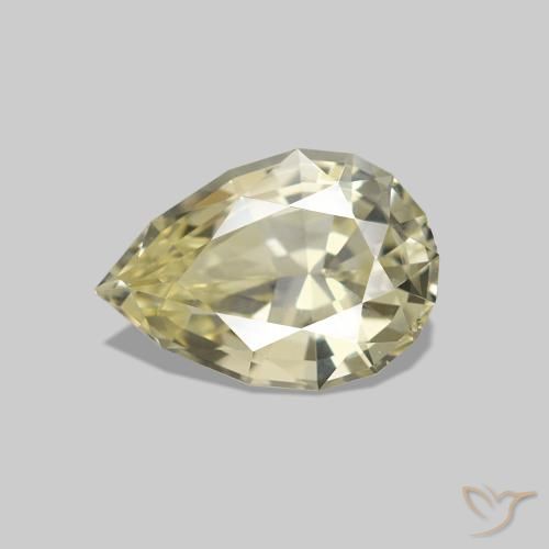 1.37ct ライトイエロー サファイア, 洋梨の形, VVS
