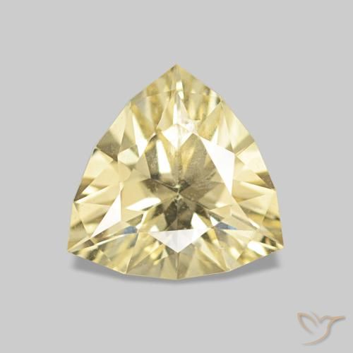 1.06ct 薄いゴールデンイエロー サファイア, トリリオン, VS