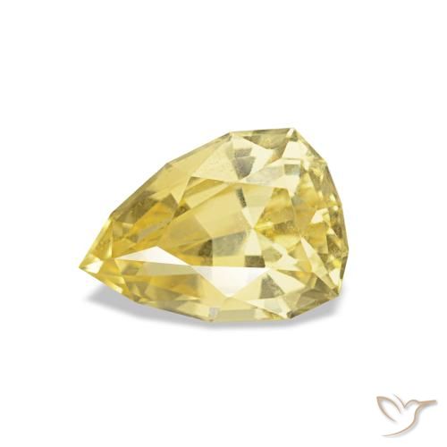 0.86ct 薄いゴールド サファイア, トリリオン, VS