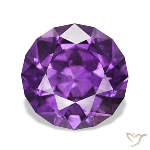3.81カラットの天然Medium Light-Violetサファイア（9.44 mm・ラウンドカット）