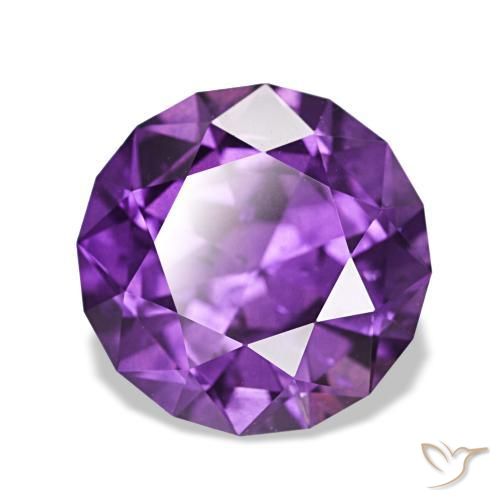 3.81カラットの天然Medium Light-Violetサファイア（9.44 mm・ラウンドカット）