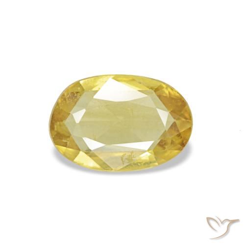 0.34ct イエロー サファイア, 楕円形, VS