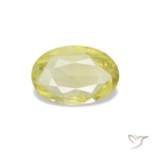 0.28ct イエロー サファイア, 楕円形, VVS-VS