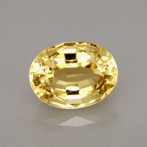2.89カラットの天然イエロースカポライト（10.6×8 mm・オーバルカット）