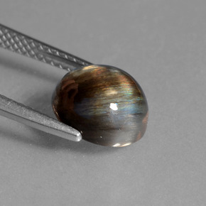 2.72カラットの天然レインボーカラースカポライト（9.2×8.6 mm・オーバルカット）