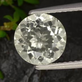 1.83カラットの天然イエロースキャポライト、ラウンドカット、VVS-VS