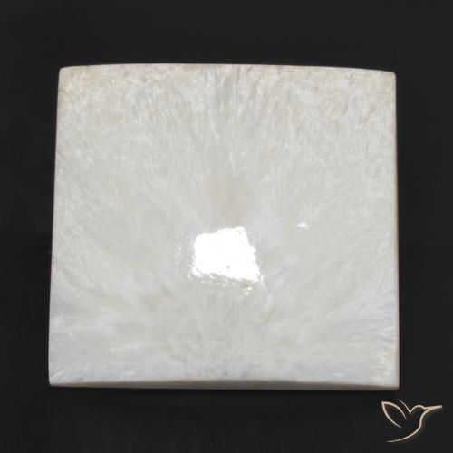 79.97ct 天然 クリームホワイト スコレサイト, 四角形, オペーク