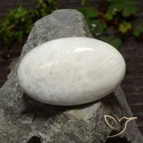 29.06カラットの天然薄いホワイトスコレサイト、オーバルカット、オペーク