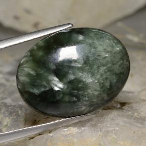 11.78カラットの天然グリーンセラフィナイト（20.2×15.1 mm・オーバルカット）