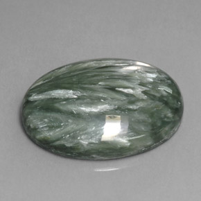11.13カラットの天然グリーンセラフィナイト（20.2×15.1 mm・オーバルカット）