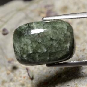 5.99カラットの天然グリーンセラフィナイト（13.9×9.8 mm・クッションカット）