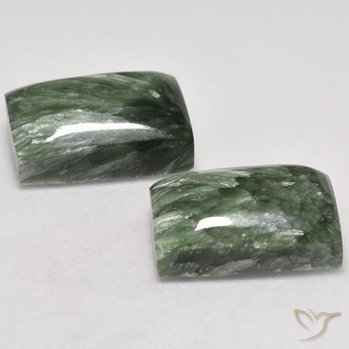 Shop natural 15.16ct アーシーグリーン セラフィナイト gems, バゲット, from ロシア at GemSelect. In stock, global shipping!