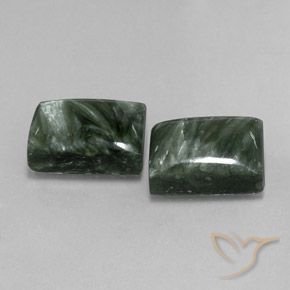 Shop natural 16.43ct フォレストグリーン セラフィナイト gems, バゲット, from ロシア at GemSelect. In stock, global shipping!
