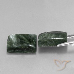Shop natural 16.43ct フォレストグリーン セラフィナイト gems, バゲット, from ロシア at GemSelect. In stock, global shipping!