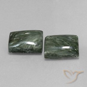 Shop natural 16.22ct アーシーグリーン セラフィナイト gems, バゲット, from ロシア at GemSelect. In stock, global shipping!