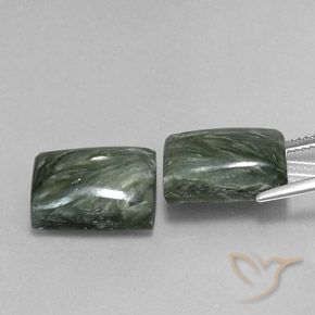 Shop natural 16.22ct アーシーグリーン セラフィナイト gems, バゲット, from ロシア at GemSelect. In stock, global shipping!
