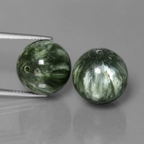 カラットの天然グリーンセラフィナイト（14.32 mm・球体 / ボール）