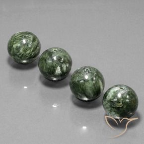 Shop natural 77.78ct アーミーグリーン セラフィナイト gems, スフェア / ボール, from ロシア at GemSelect. In stock, global shipping!