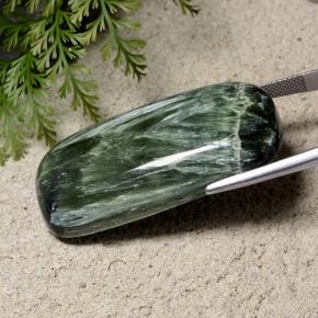 76.31カラットの天然マルチカラーグリーンセラフィナイト、クッションカット、オペーク