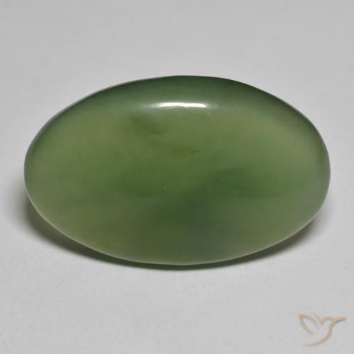 23.11ct 天然 ダークグリーン 蛇紋岩, 楕円形, 半透明