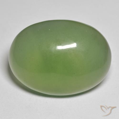 37.39ct 天然 ダークグリーン 蛇紋岩, 楕円形, 半透明
