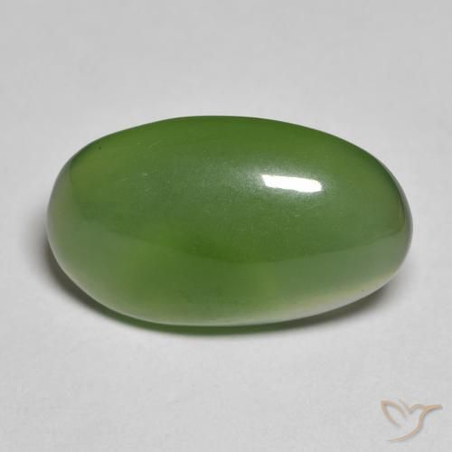9.39ct 天然 ミディアムグリーン サーペンティン, 楕円形, 半透明
