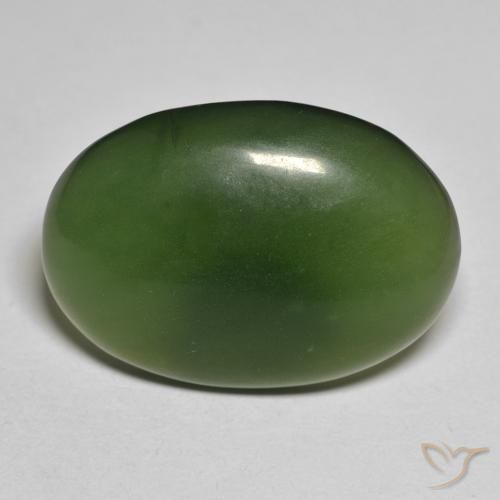 20.84ct 天然 ダークグリーン サーペンティン, 楕円形, 半透明