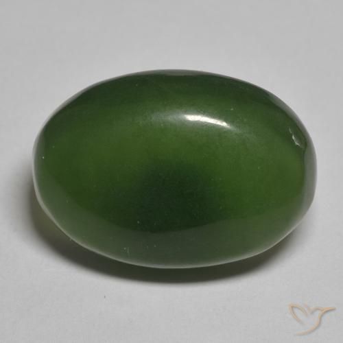14.10ct 天然 ダークグリーン サーペンティン, 楕円形, 半透明