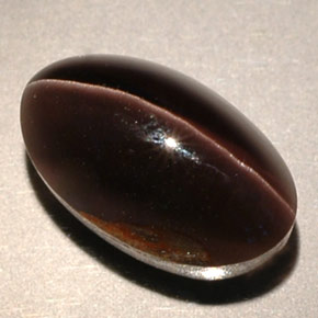 4.63カラットの天然ブラウンSillimanite Cat's Eye（11.2×6.8 mm・透明）
