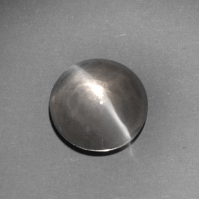 6.62カラットの天然スモークSillimanite Cat's Eye（10.87 mm・透明）