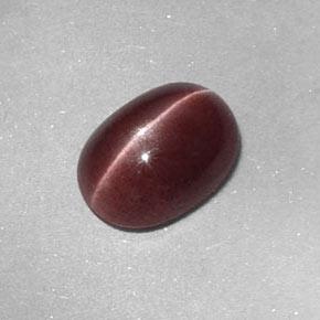 1.58カラットの天然ミディアムブラウンSillimanite Cat's Eye（8.8×6.4 mm・オーバルカット）