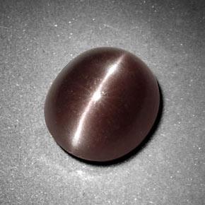 3.29カラットの天然ミディアムブラウンSillimanite Cat's Eye（9.6×8.4 mm・オーバルカット）