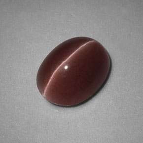 1.98カラットの天然ブラウンSillimanite Cat's Eye（8.8×6.8 mm・オーバルカット）