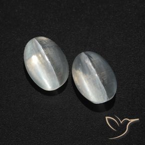 Shop natural 2.94ct クリアホワイト シリマナイトキャッツアイ gems, 楕円形, from マダガスカル at GemSelect. In stock, global shipping!