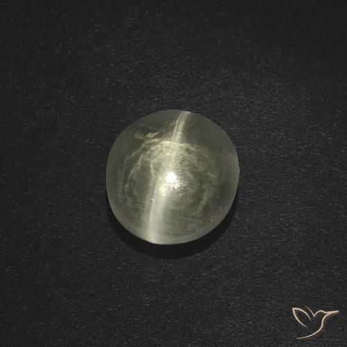 2.51ct 天然 ウォームホワイト シリマナイトキャッツアイ, 楕円形, 半透明