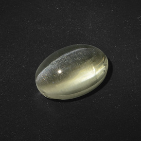 5.56カラットの天然灰色がかった茶Sillimanite Cat's Eye（11.8×8.1 mm・オーバルカット）