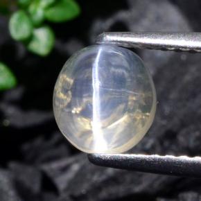 1.93カラットの天然クリアSillimanite Cat's Eye（6.7×6.2 mm・オーバルカット）