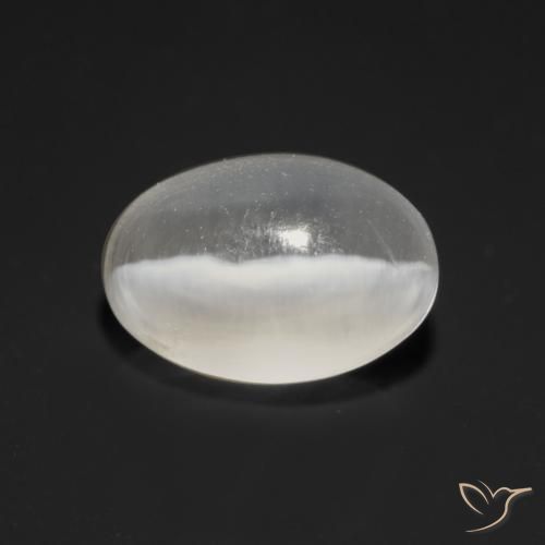 1.19ct 天然 ホワイト シリマナイトキャッツアイ, 楕円形, 透明