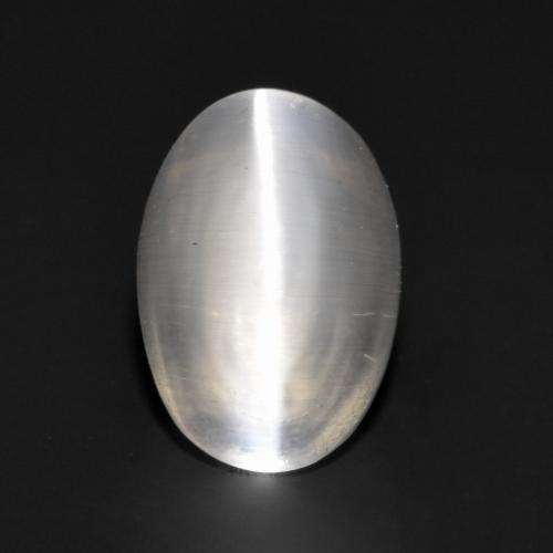 1.09カラットの天然非常に薄い灰色Sillimanite Cat's Eye（7.4×5 mm・オーバルカット）
