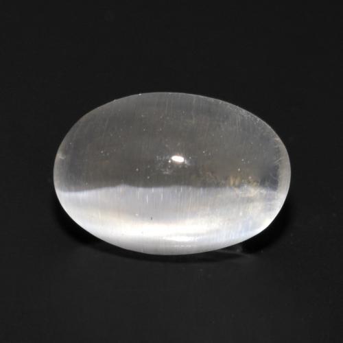 1.09カラットの天然非常に薄い灰色Sillimanite Cat's Eye（7.4×5 mm・オーバルカット）