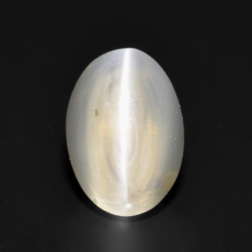 1.17カラットの天然非常に薄い灰色Sillimanite Cat's Eye（7×4.9 mm・オーバルカット）